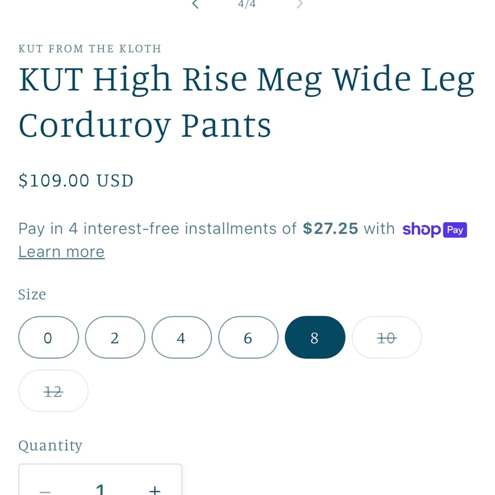 Kut from the Kloth Meg Hi-rise pant - Picture 3 of 11